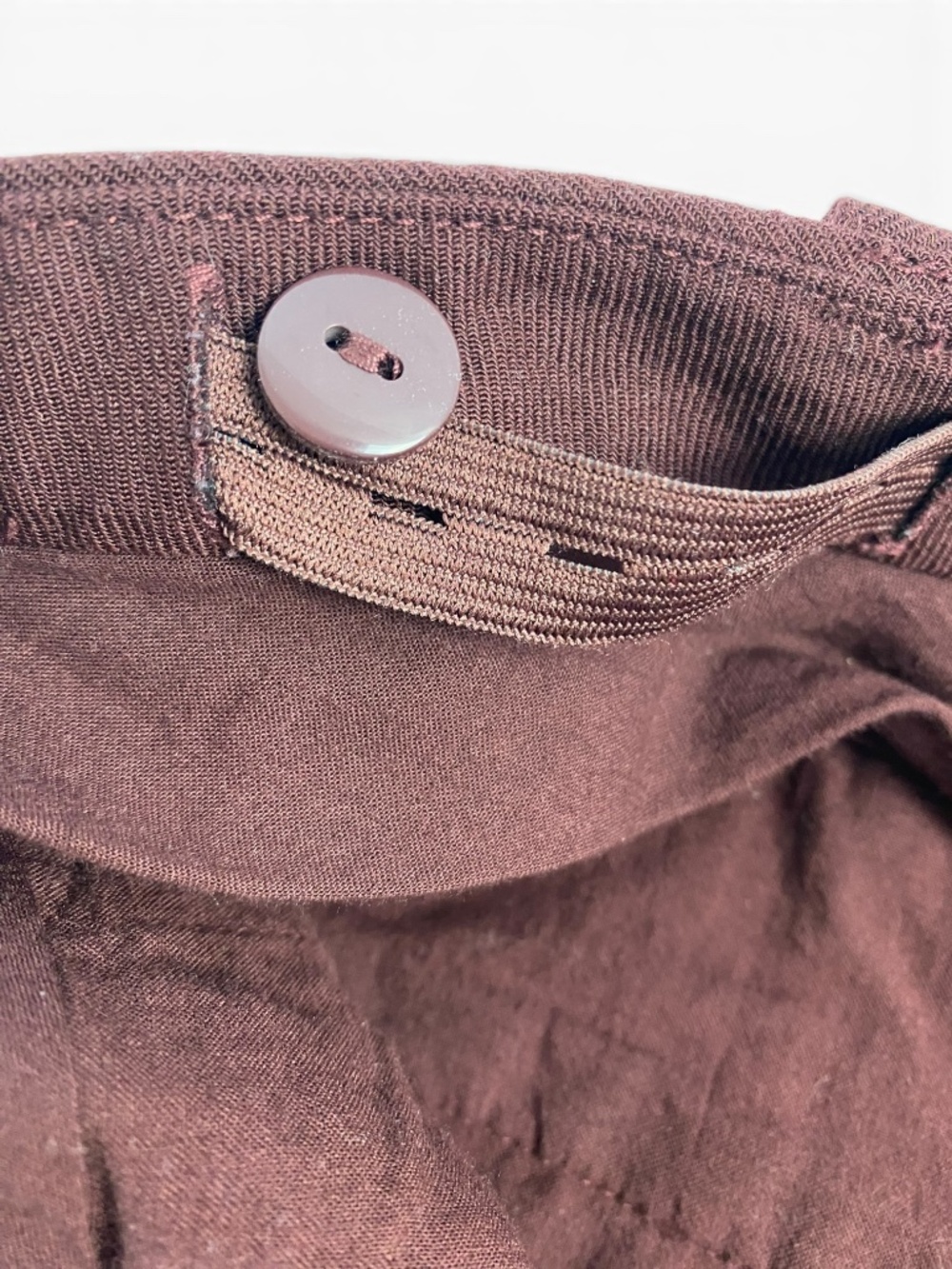 COS Wide Leg Cargo Pant Adjustable Waist Trousers Wool in Burgundy Size 6 - Picture 8 of 12